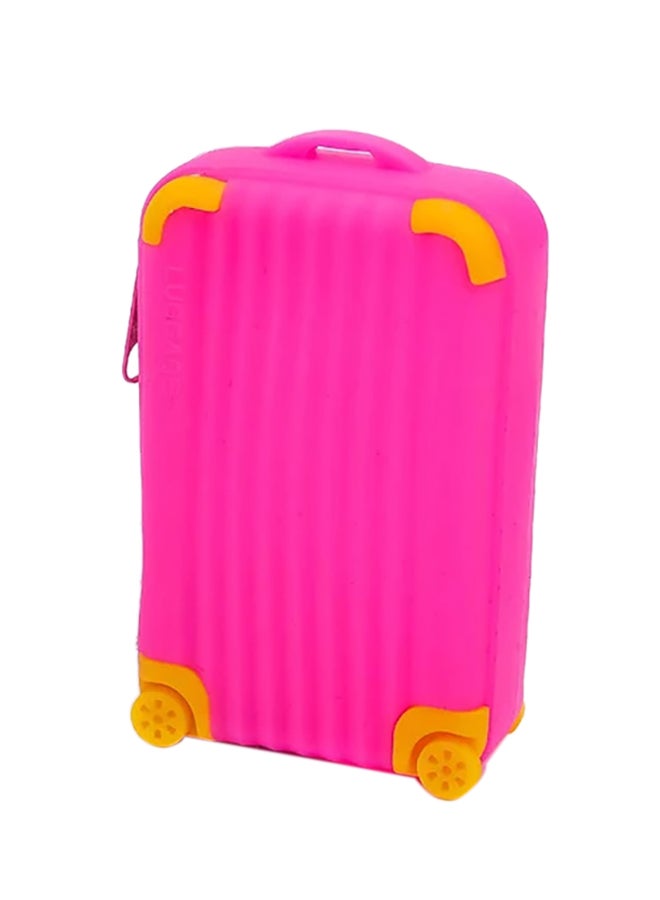 Luggage Bag Style Coin Purse Pink/Yellow - Image 1