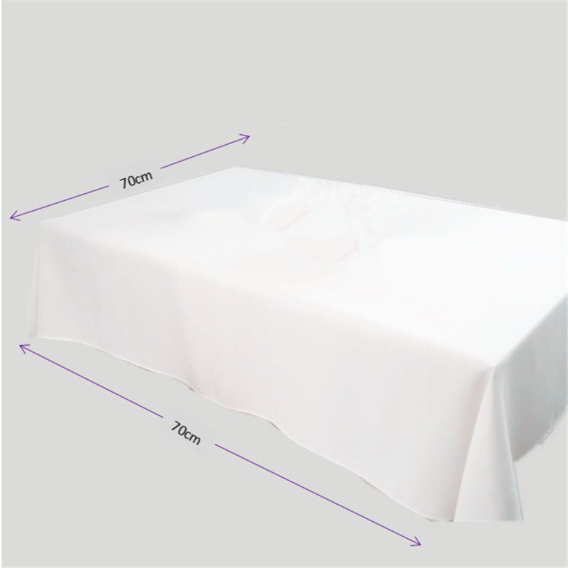 إيهوم مفرش مائدة من القطن والكتان بطبعة كتابة وأزهار - قطعة واحدة متعدد الألوان 70x70سم - Image 2