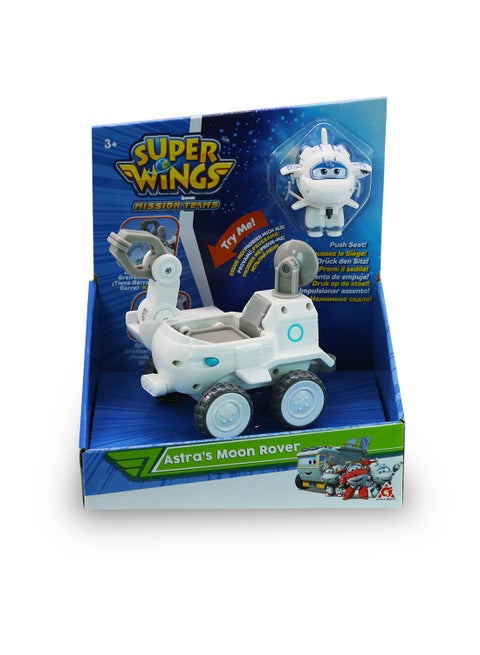 Super Wings Transfom-A-Bot Vehicle Astra's Moon Rover Multicolour 8.7cm