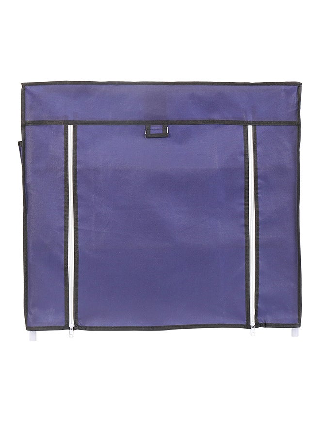 LAWAZIM 3-Layer Nonwoven Shoe Rack With Fabric Cover Dark Blue 26cm - Image 2