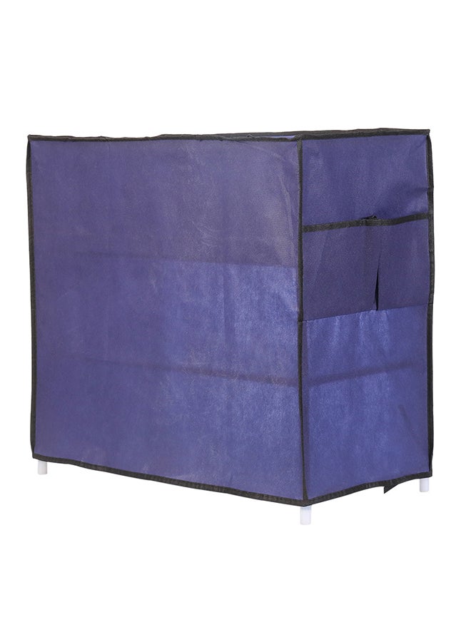 LAWAZIM 3-Layer Nonwoven Shoe Rack With Fabric Cover Dark Blue 26cm - Image 4