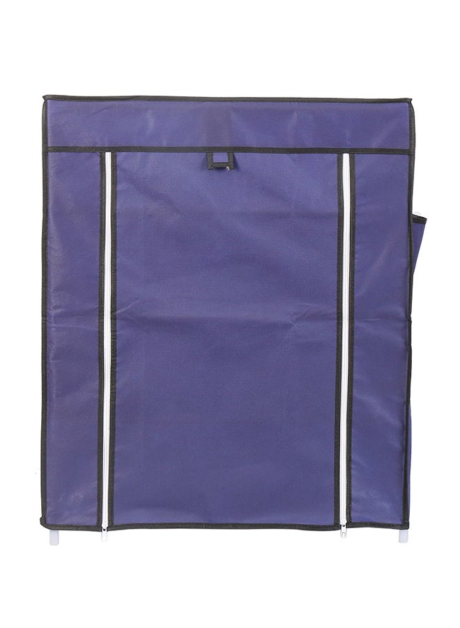 LAWAZIM 4-Layer Nonwoven Shoe Rack With Fabric Cover Dark Blue 28cm - Image 2