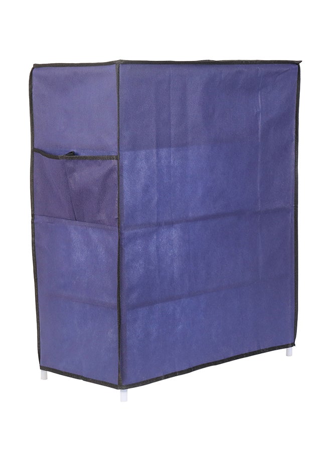 LAWAZIM 4-Layer Nonwoven Shoe Rack With Fabric Cover Dark Blue 28cm - Image 4