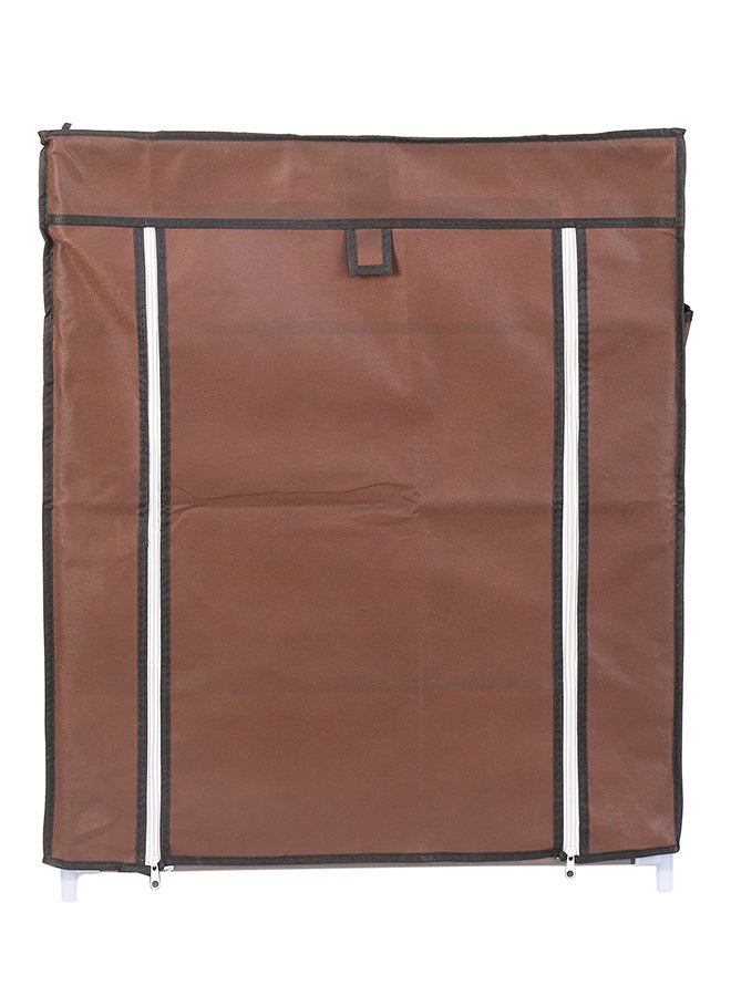 LAWAZIM 4-Layer Nonwoven Shoe Rack With Fabric Cover Brown 28cm - Image 2