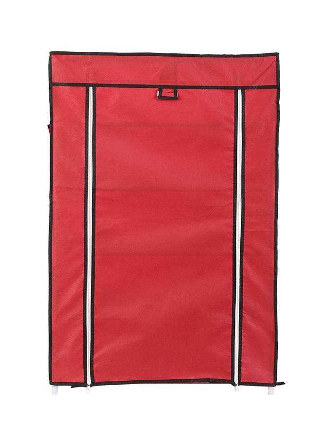 LAWAZIM 5-Layer Nonwoven Shoe Rack With Fabric Cover Red 28cm - Image 2