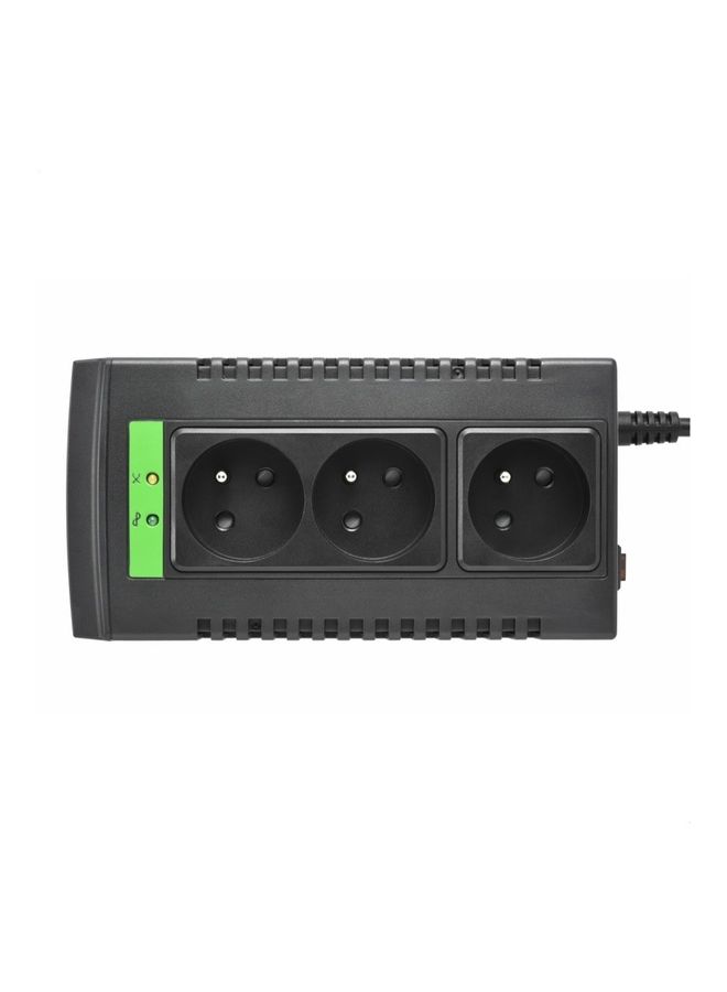 APC - Line-R Automatic Voltage Regulator Adapter With 3 Outlets 1000VA Black - Image 1