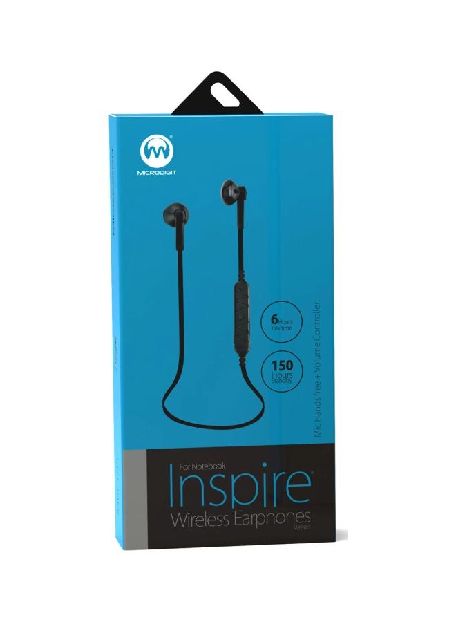 Microdigit - Royale Serie's Inspire Bluetooth In-Ear Earphones With Mic Black - Image 1