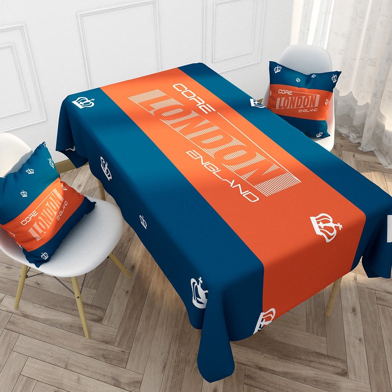 EHOME 1-Piece London Style Fashion Printed Cotton And Linen Table Cloth Multicolour 85*85cm  - Image 1