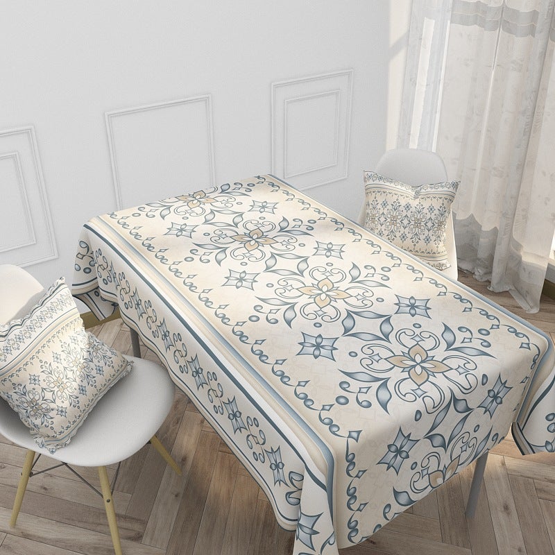 EHOME 1-Piece Retro Elements Printed Table Cloth Multicolour 85*85cm  - Image 1