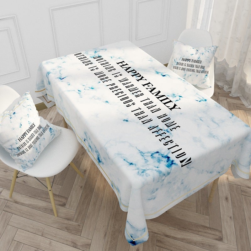 EHOME 1-Piece Simple Printed Waterproof And Anti-Fouling Table Cloth Multicolour 85*85cm  - Image 1