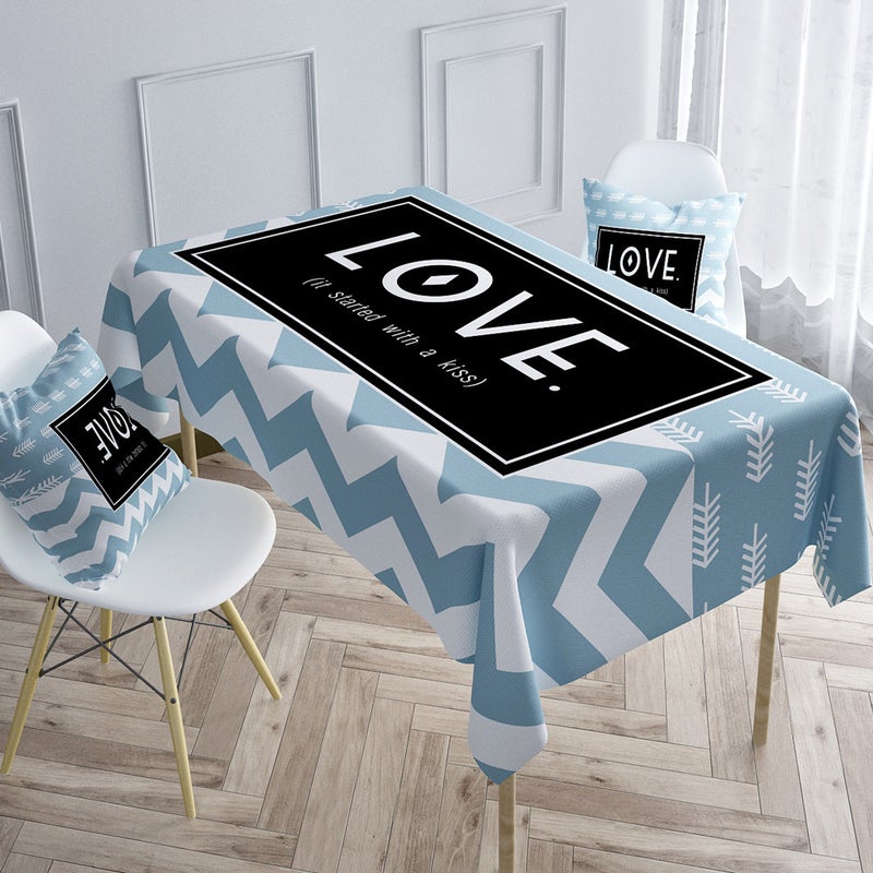 EHOME 1-Piece Modern Printed Cotton And Linen Table Cloth Multicolour 85*85cm  - Image 1