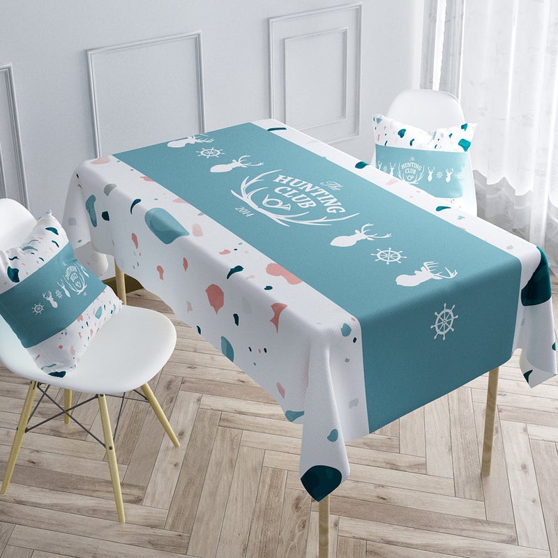 EHOME 1-Piece Modern Printed Cotton And Linen Table Cloth Multicolour 85*85cm  - Image 1