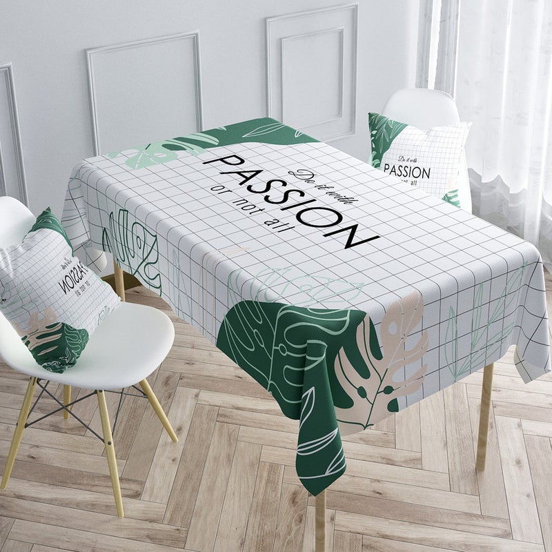 EHOME 1-Piece Modern Printed Cotton And Linen Table Cloth Multicolour 85*85cm  - Image 1