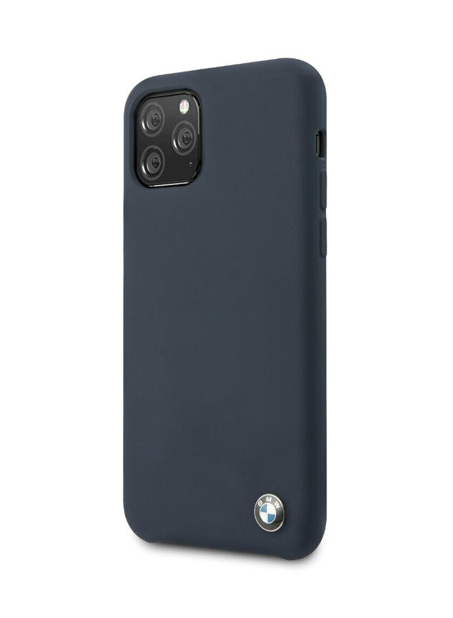 BMW - Logo Embossed Case Cover For Apple iPhone 11 Pro Navy - Image 1