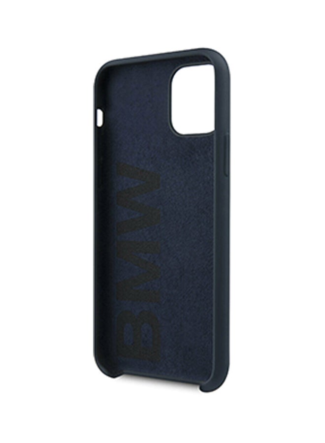 BMW - Logo Embossed Case Cover For Apple iPhone 11 Pro Navy - Image 1