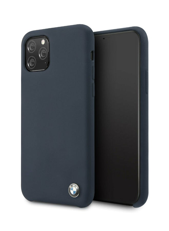 BMW - Logo Embossed Case Cover For Apple iPhone 11 Pro Navy - Image 1