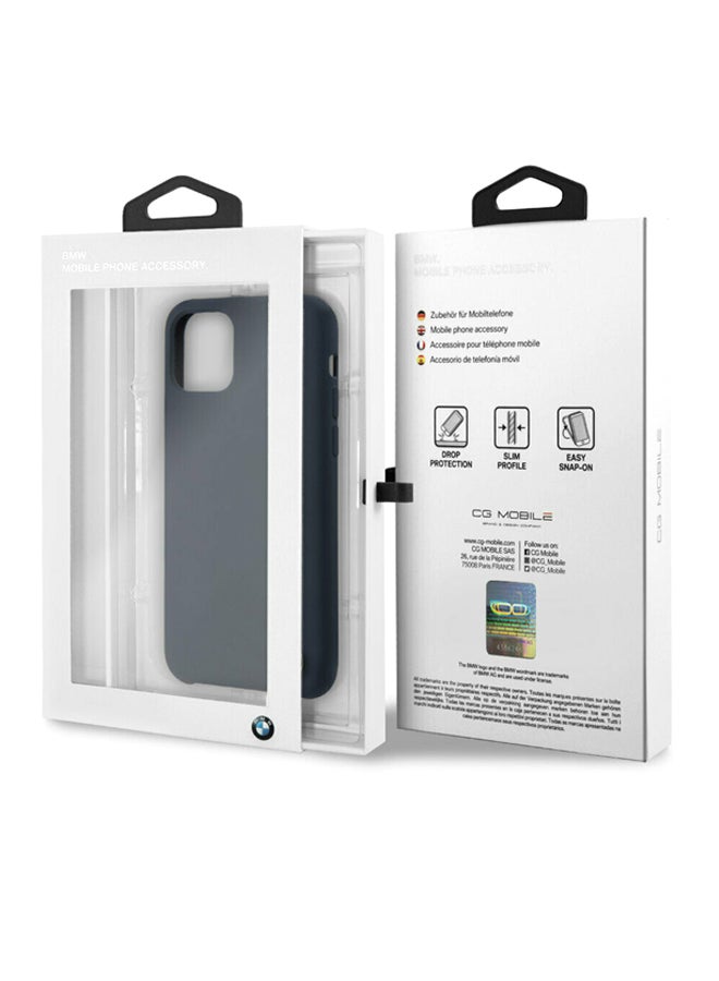 BMW - Logo Embossed Case Cover For Apple iPhone 11 Pro Navy - Image 1