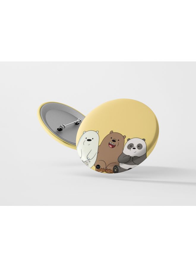 شارة بطبعة مستوحاة من فيلم الرسوم المتحركة 'We Bare Bears' بيج/ بني/ أبيض - Image 2