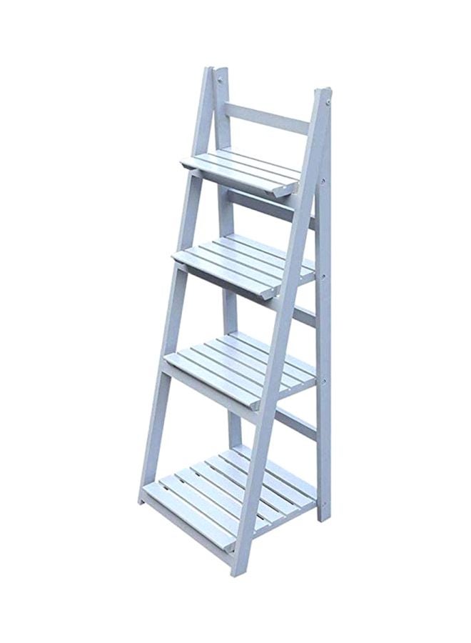 Generic 4-Tier Folding Plant Stand Shelves Blue 42x32x114cm  - Image 1