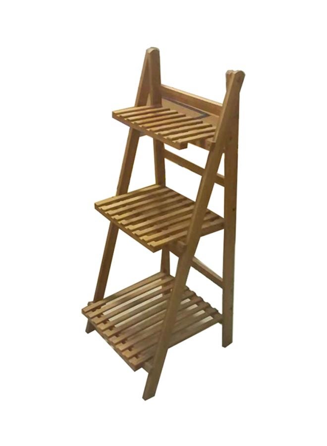 أرفف لحمل النباتات قابلة للطي من ثلاثة طوابق بني 60x40x106سم