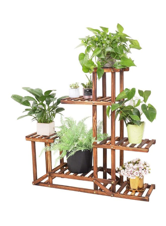 Maston Multi-Layer Plant Stand Shelves Brown 95x25x95cm  - Image 2