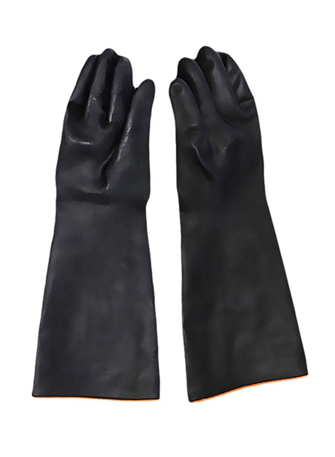 Generic 12-Pairs Heavy Duty Rubber Gloves XL Black 40x15cm | Best Price ...