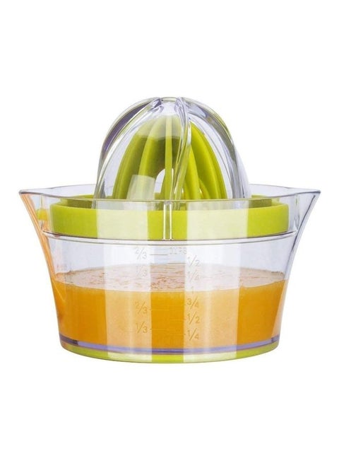 4 In 1 Manual Citrus Juicer Extractor Green/Clear 400ml