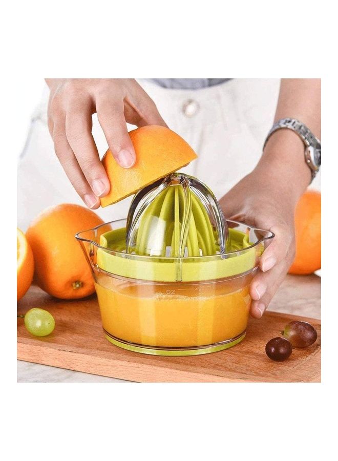 4 In 1 Manual Citrus Juicer Extractor Green/Clear 400ml
