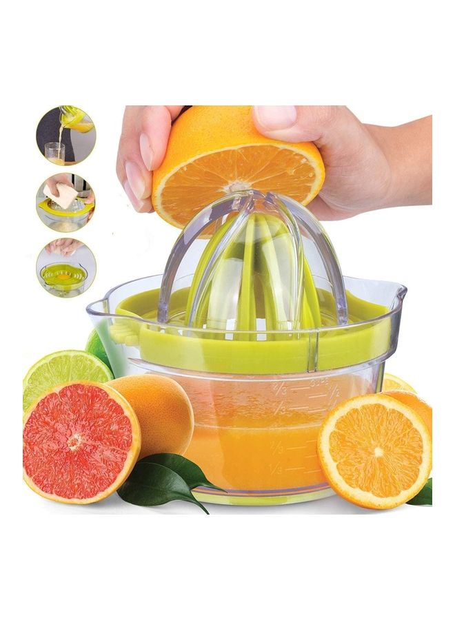 4 In 1 Manual Citrus Juicer Extractor Green/Clear 400ml