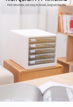 Deli 5 Drawers Document Box White  - Image 2
