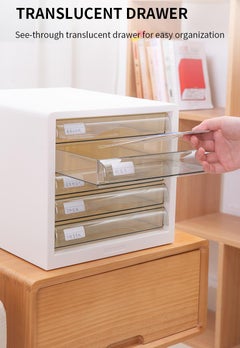 Deli 5 Drawers Document Box White  - Image 3