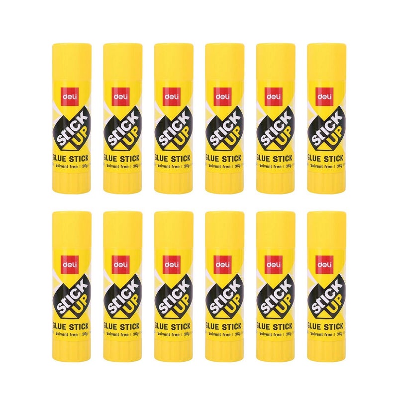 ديلي عبوة من 12 قلم صمغ أصفر - Image 2