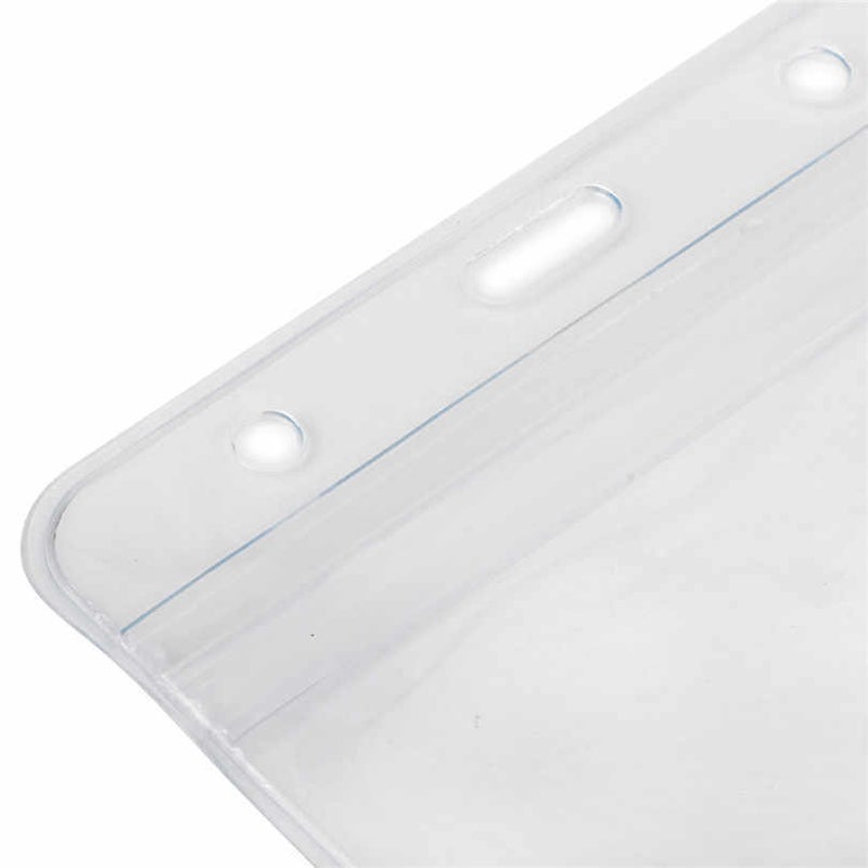 Deli 100-Piece Name Badge Holder Horizontal Blue/Red - Image 3