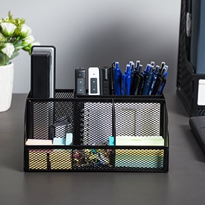 Deli Desk Organizer Metal Mesh Black  - Image 4