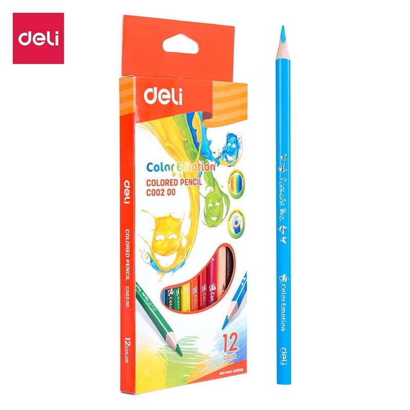 ديلي طقم أقلام مائية للتلوين من 12 قطعة متعدد الألوان - Image 2