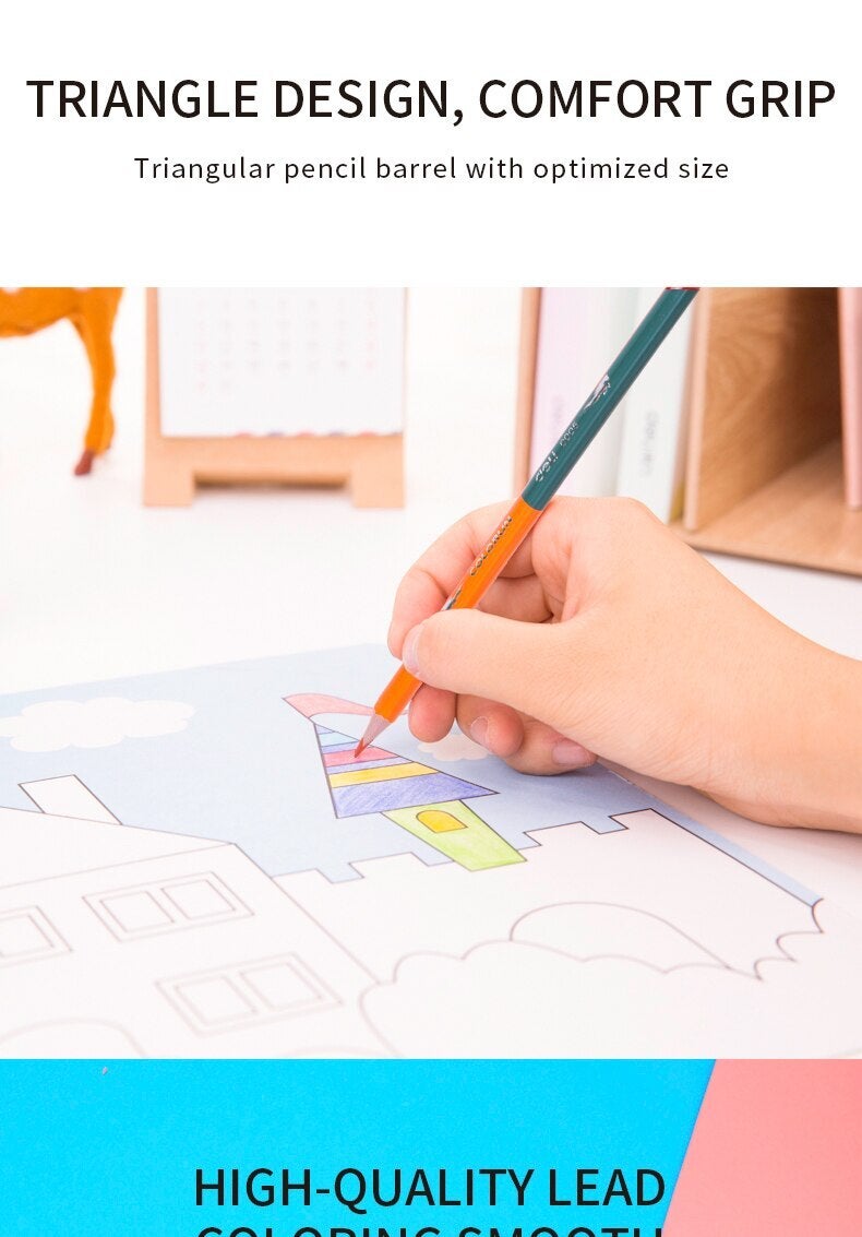 ديلي طقم أقلام رصاص للتلوين بطرف مزدوج من 6 قطع متعدد الألوان - Image 5