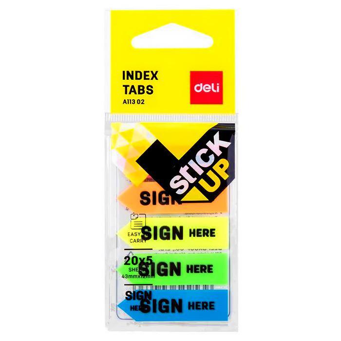 Deli - Sign Here Index Tabs Multicolour - Image 1
