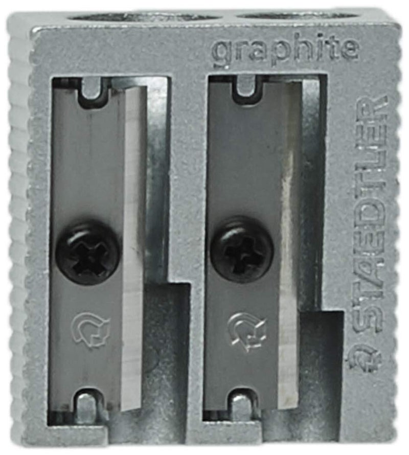 STAEDTLER - Double Hole Metal Sharpener Silver - Image 1