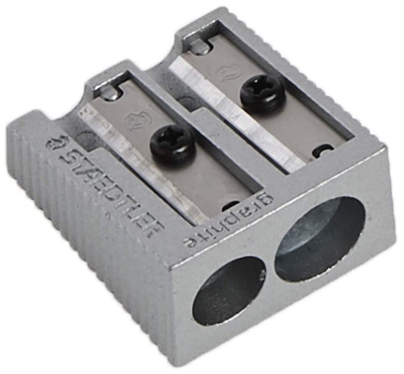 STAEDTLER - Double Hole Metal Sharpener Silver - Image 1