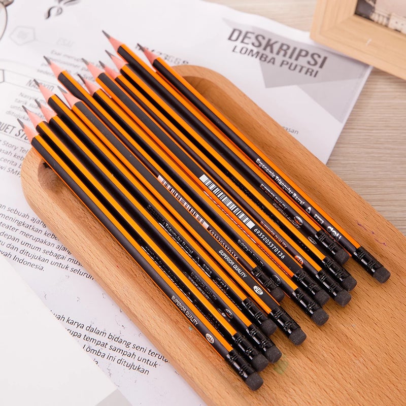 Deli 12-Piece HB Lead Pencils Black - Image 5