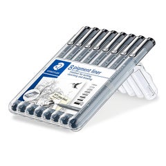 STAEDTLER 8-Piece Pigment Liner Pens Grey  - Image 2