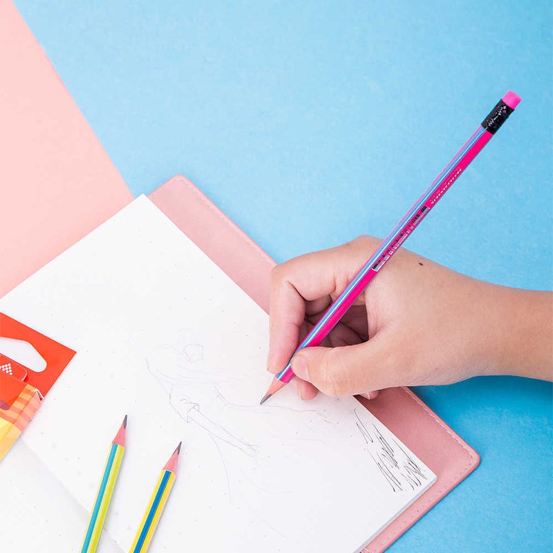 Deli 12-Piece HB Graphite Pencil Set Multicolour - Image 4