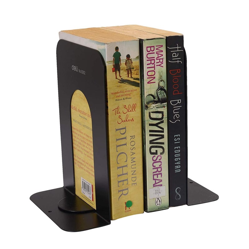 Deli 2-Piece Portable Book Ends Black - Image 3