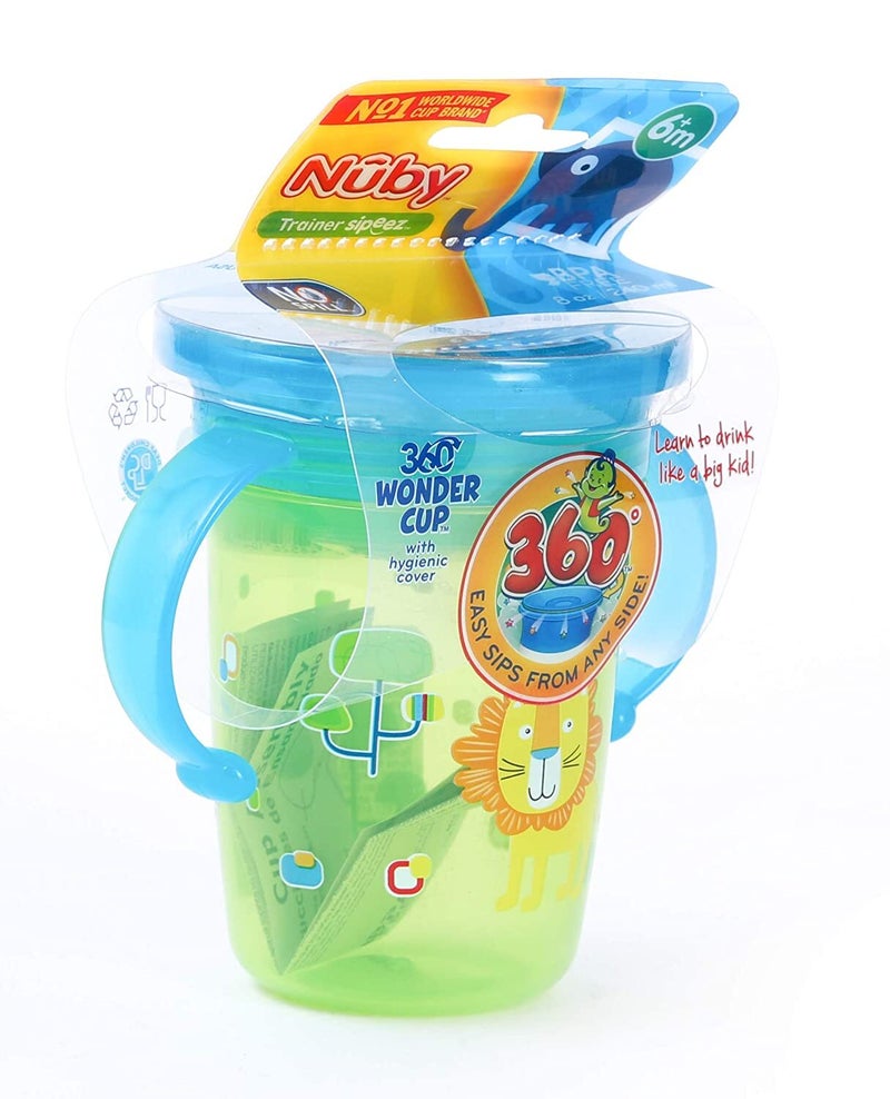 360-Degree Wonder Cup With Handle And Cover,240 ml