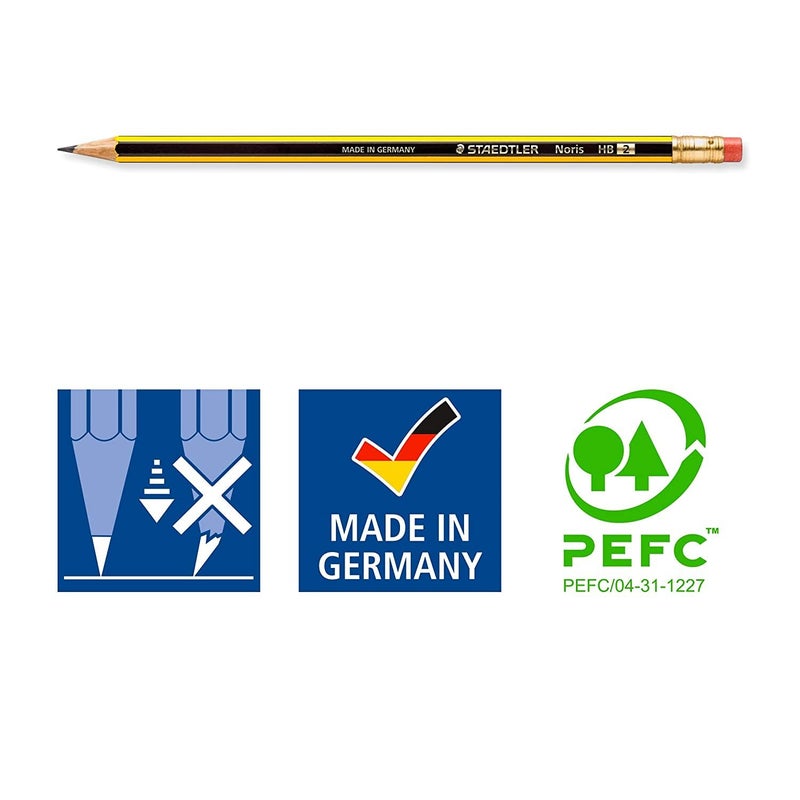 STAEDTLER Staedtler Noris 122-Hb Pencils Rubber Black  - Image 5