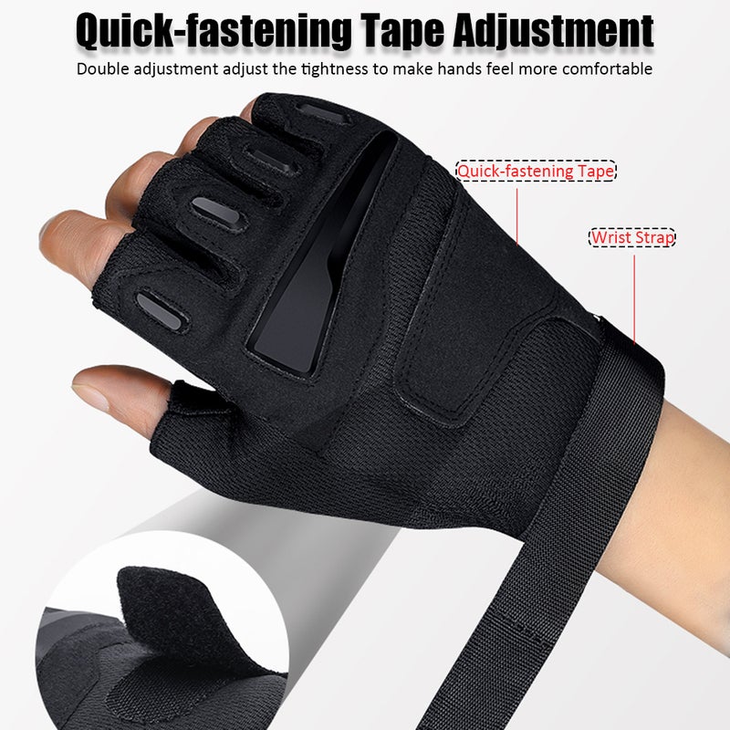 EHOME Anti-Slip Adjustable Half Finger Sports Gloves For Fitness 15cm  - Image 3