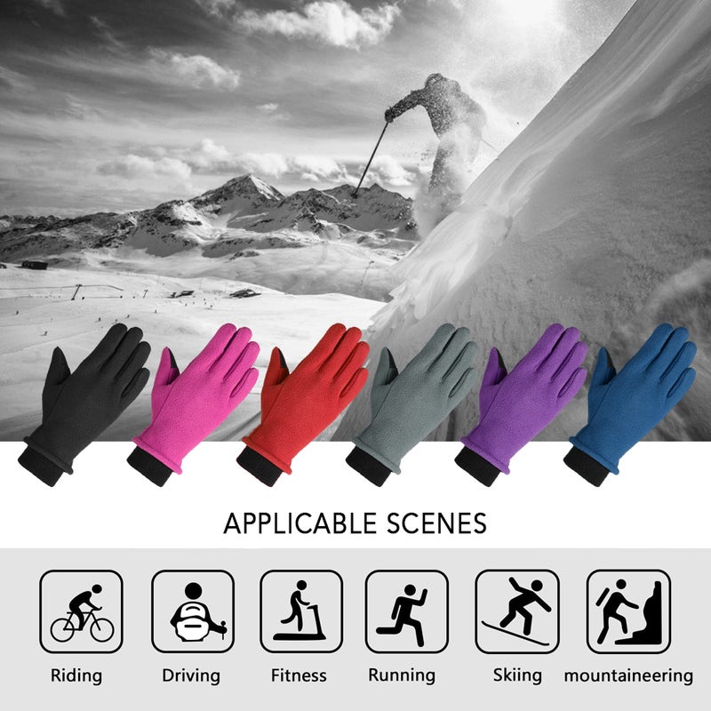 EHOME Thermal Polar Fleece Winter Touchscreen Gloves 26cm  - Image 3
