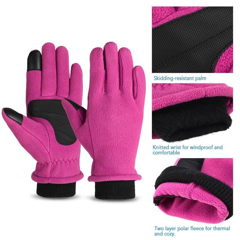 EHOME Thermal Polar Fleece Winter Touchscreen Gloves 26cm  - Image 2