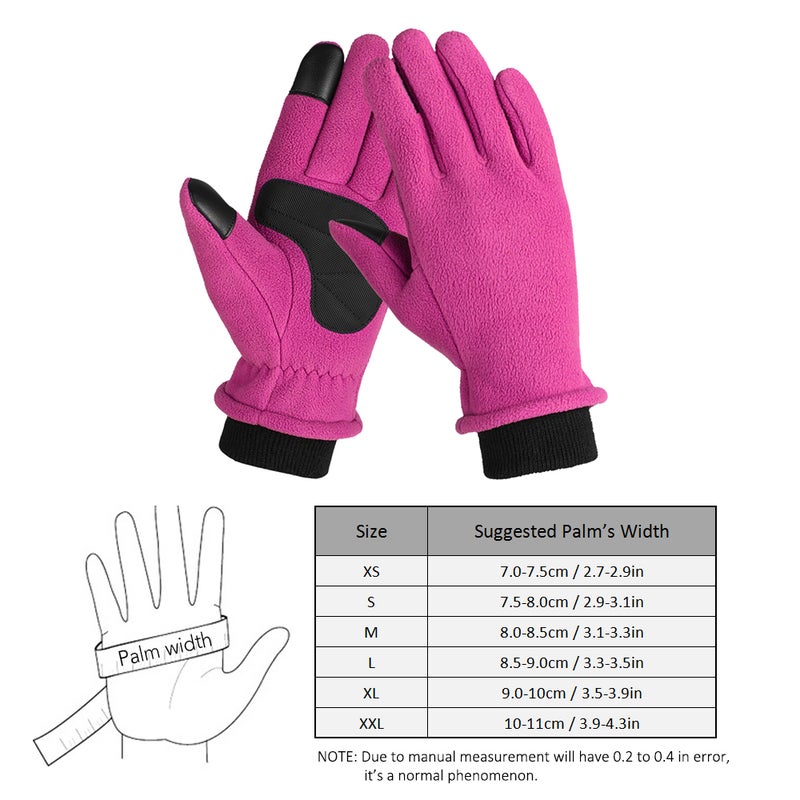 EHOME Thermal Polar Fleece Winter Touchscreen Gloves 26cm  - Image 3