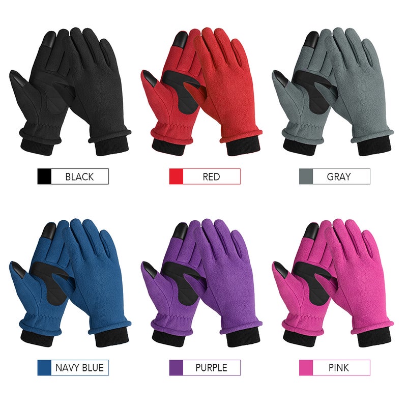 EHOME Thermal Polar Fleece Winter Touchscreen Gloves 26cm  - Image 2